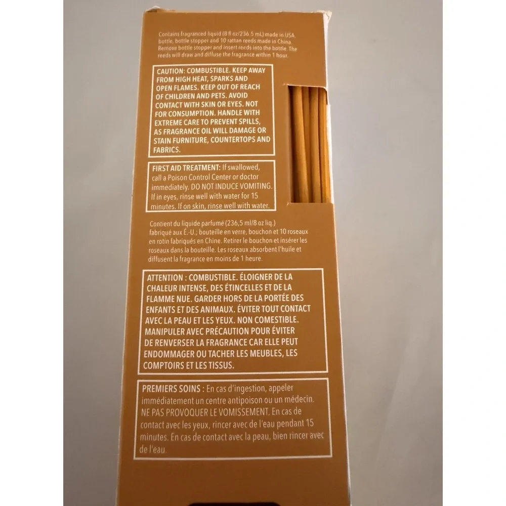Pier 1 Imports Butter Pumpkin Reed Diffuser Home Fragrance Oil 8 oz NIB